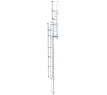 Multi.fl. vertical ladder w.bk prot.br.alu.12.96m | © MUNK GmbH