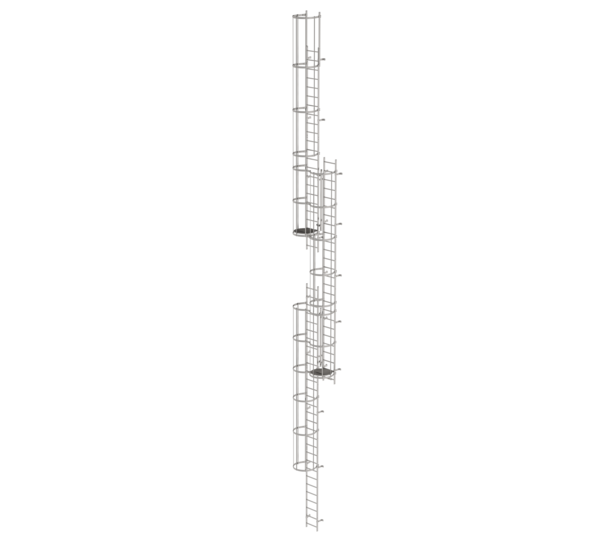 Mult-fl.vert. ladder w.back prot, st.stl. 17.16 m | © MUNK GmbH