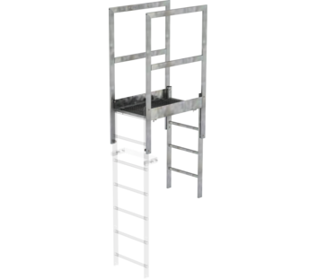 Attika-Überstieg Stahl verzinkt Länge 930mm,  | © MUNK GmbH