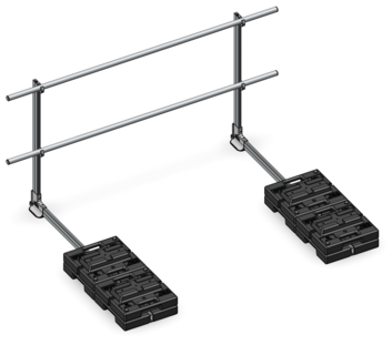 Side exit railing with ballast | © MUNK GmbH