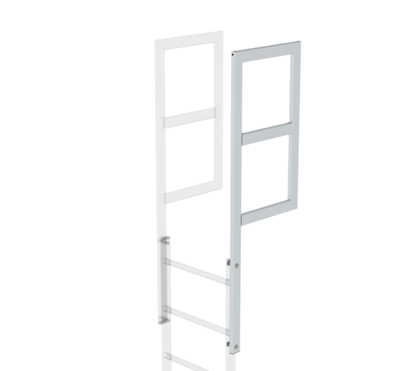 Ausst.-Holm m. Geländeransatz Alu blank 1600 mm | © MUNK GmbH