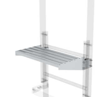 Marche de sortie alu brut 520x300mm, écart 300mm | © MUNK GmbH