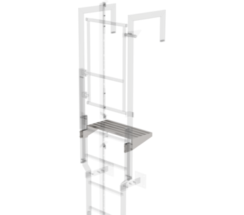 Ausstiegstritt Edelstahl 620mm, Spaltmaß 300mm | © MUNK GmbH
