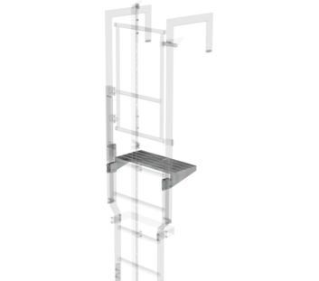 Exit step galv.st.620x300mm, 300mm clearance | © MUNK GmbH
