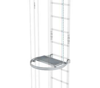 Zwischenplattform klappbar alu-blank | © MUNK GmbH