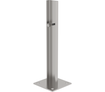 Fußplatte zur Bodenbefestigung, Edelstahl | © MUNK GmbH