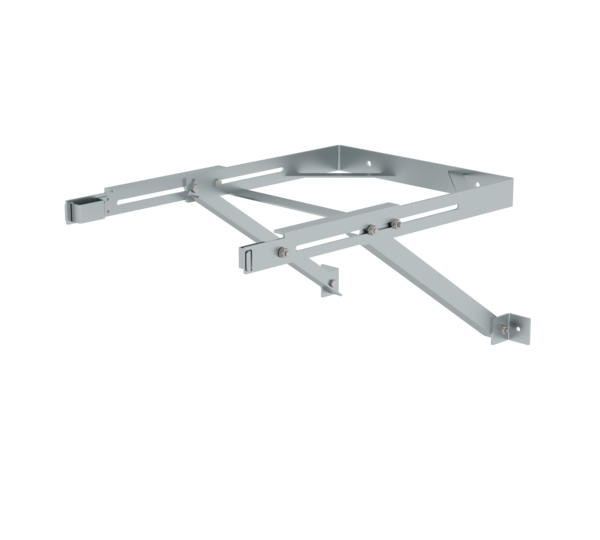 Wall h. U-bracket, stowable, galvanised steel, 550-750mm | © MUNK GmbH