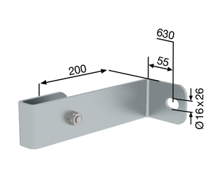 Attache murale rigide en acier galvanisé 200mm  | © MUNK GmbH