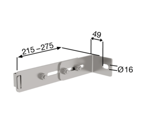 Att. mur. régl av étrier serr., 215-275mm régl. | © MUNK GmbH