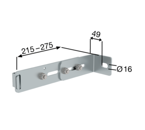 Wall anch. adj. w.clamp,215-275mm adj range | © MUNK GmbH
