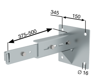 Wall anch.therm.insl. adj. range 375-500mm  | © MUNK GmbH