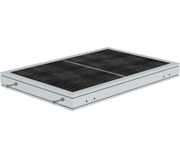 Plateforme passerelle 1260 mm Revêtement caillebotis en acier | © MUNK GmbH