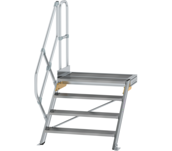 Stairs w. plat. 45° st. wid. 1,000 mm, 4 st, gr.al | © MUNK GmbH