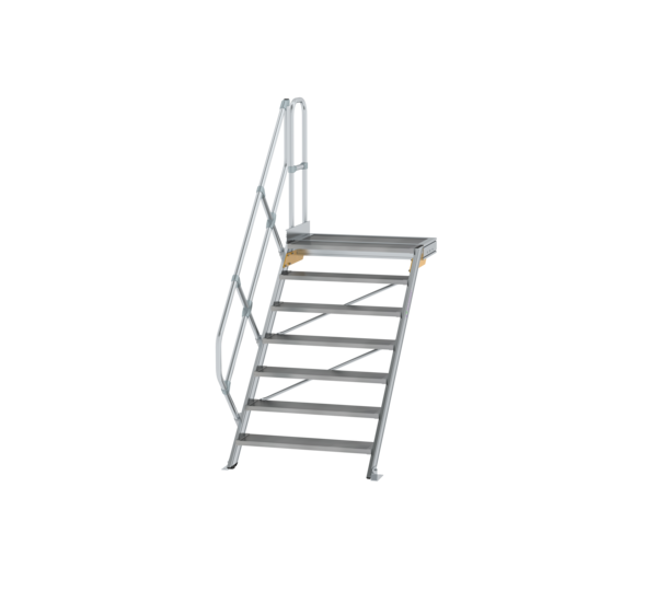 Stairs w. plat. 45° st. wid. 1,000 mm, 7 st, gr.al | © MUNK GmbH