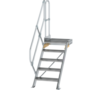 Esc. PF 45° larg. mar. 600 mm, 5 mar., alu strié | © MUNK GmbH