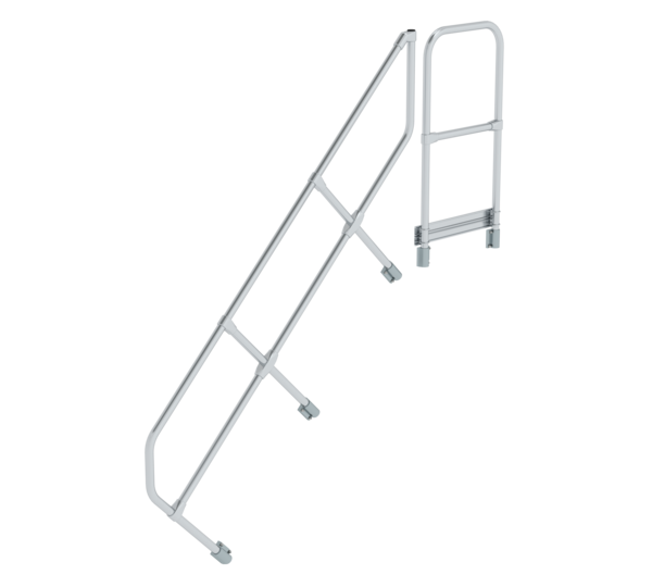 Stairs w. plat. 45° 2nd handrail for 7 steps, 45° | © MUNK GmbH