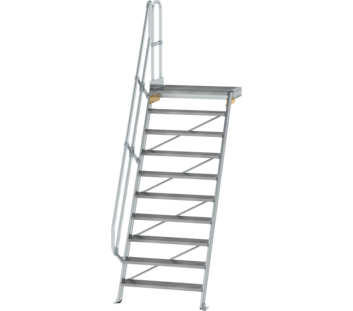 Esc. PF 60° larg. mar. 1000 mm, 10 mar., alu strié | © MUNK GmbH