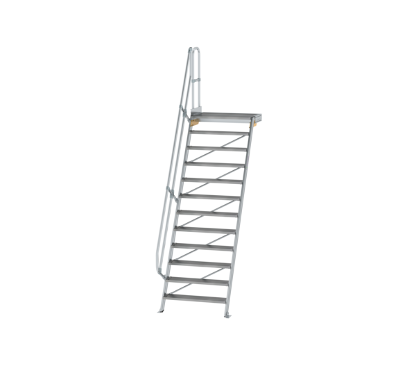 Stairs w. plat. 60° st.wid. 1,000 mm, 12 st, gr.al | © MUNK GmbH