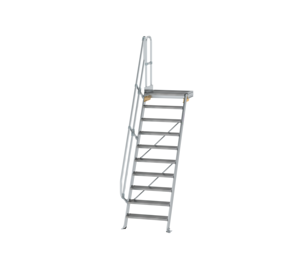 Esc. p-f 60° larg. mar. 800 mm, 10 mar., alu strié | © MUNK GmbH