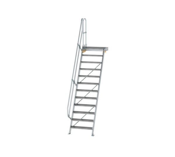 Treppe m. PF 60° St.br. 800 mm, 12 St., Alu ger. | © MUNK GmbH