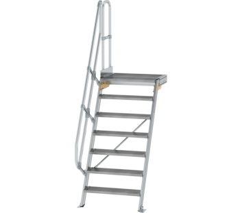 Esc. p-f 60° larg. mar. 800 mm, 7 mar., alu strié | © MUNK GmbH