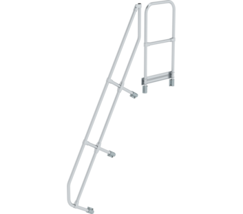 Stairs w. plat. 60° 2nd handrail for 8 steps, 60° | © MUNK GmbH
