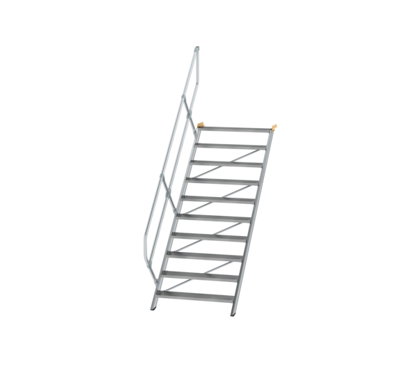 Stairs 45° step width 1,000 mm, 11 steps, gr. alu | © MUNK GmbH