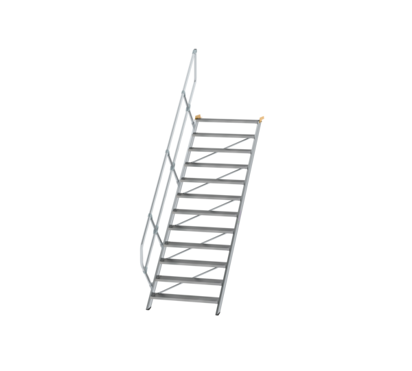 Esc. 45° larg. marche 1000 mm, 12 mar., alu strié | © MUNK GmbH