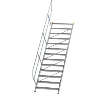 Treppe 45° St.br. 1000 mm, 13 St., Alu ger. | © MUNK GmbH