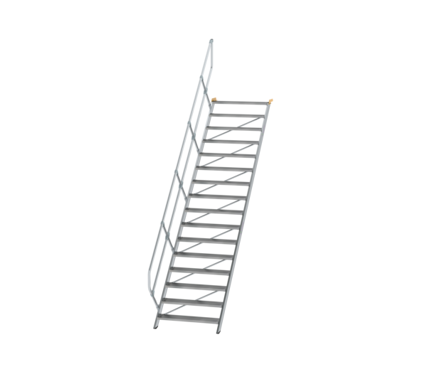 Stairs 45° step width 1,000 mm, 16 steps, gr. alu | © MUNK GmbH