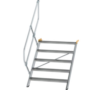 Stairs 45° step width 1,000 mm, 5 steps, gr. alu | © MUNK GmbH