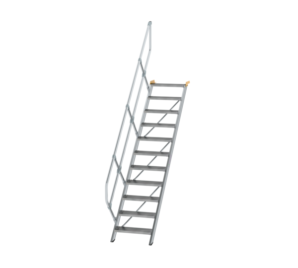 Treppe 45° St.br. 600 mm, 11 St., Alu ger. | © MUNK GmbH