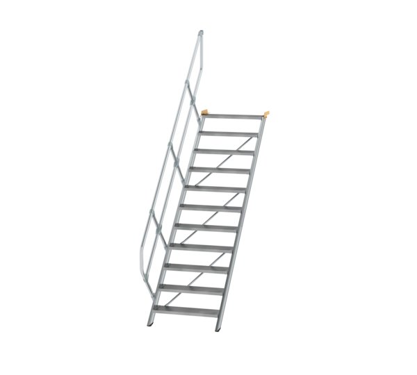 Stairs 45° step width 800 mm, 11 steps, gr. alu | © MUNK GmbH