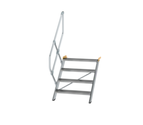 Stairs 45° step width 800 mm, 4 steps, gr. alu | © MUNK GmbH