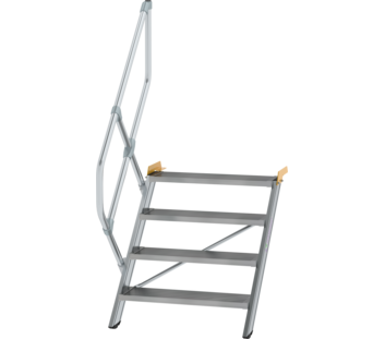 Esc. 45° larg. marche 800 mm, 4 mar., alu strié | © MUNK GmbH