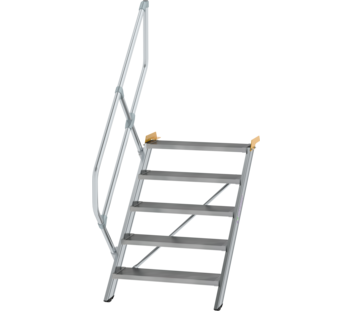 Esc. 45° larg. marche 800 mm, 5 mar., alu strié | © MUNK GmbH