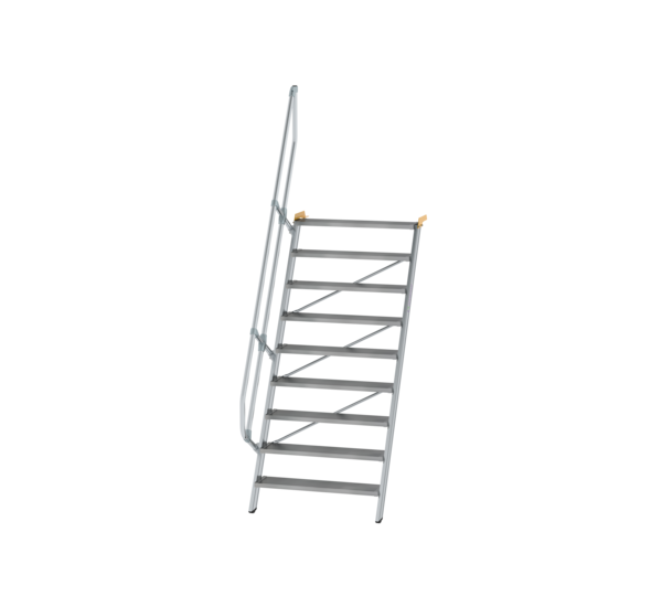 Esc. 60° larg. marche 1000 mm, 9 mar., alu strié | © MUNK GmbH