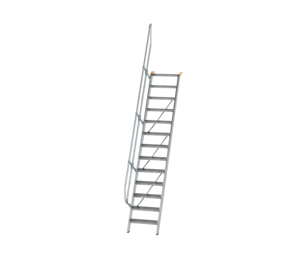 Stairs 60° step width 600 mm, 13 steps, gr. alu | © MUNK GmbH