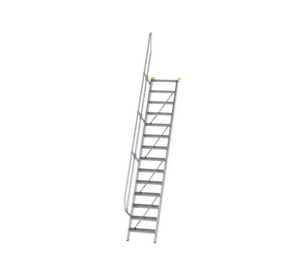 Stairs 60° step width 600 mm, 14 steps, gr. alu | © MUNK GmbH