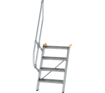 Stairs 60° step width 600 mm, 4 steps, gr. alu | © MUNK GmbH