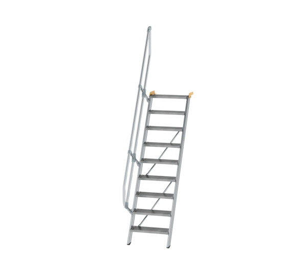 Stairs 60° step width 600 mm, 9 steps, gr. alu | © MUNK GmbH