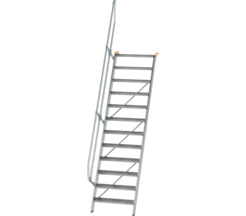 Esc. 60° larg. marche 800 mm, 12 mar., alu strié | © MUNK GmbH