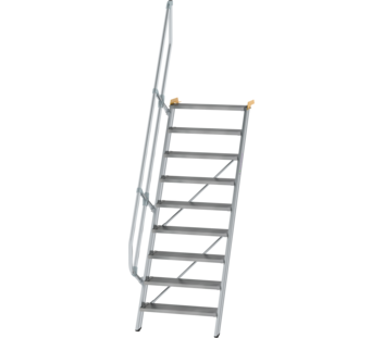 Stairs 60° step width 800 mm, 9 steps, gr. alu | © MUNK GmbH