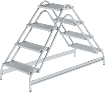 Arbeitspodest beidseitig begehbar, 2x4 Stufen | © MUNK GmbH