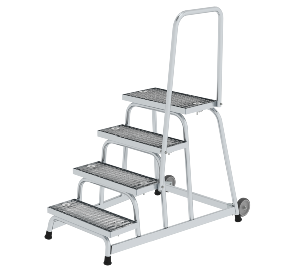 Work platform rigid st. grat w. castors/handrail | © MUNK GmbH