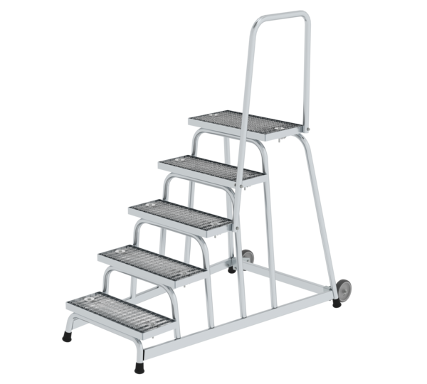 Work platform rigid st. grat w. castors/handrail | © MUNK GmbH