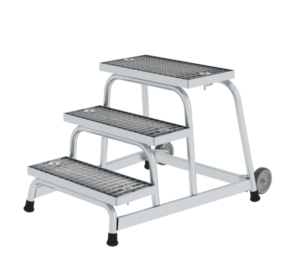 Marchepied rigide, caill. Acier avec roul., 3 mar. | © MUNK GmbH