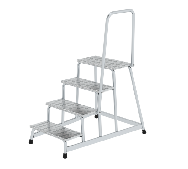 Marchepied rigide avec main courante, 4 marches | © MUNK GmbH