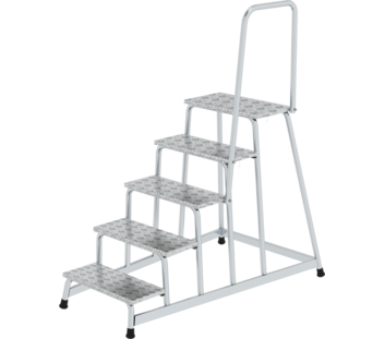 Work platform rigid w handrail, 5 steps | © MUNK GmbH