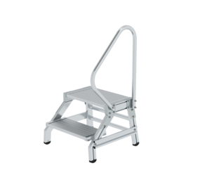 Work stand with handrail, 2 steps | © MUNK GmbH